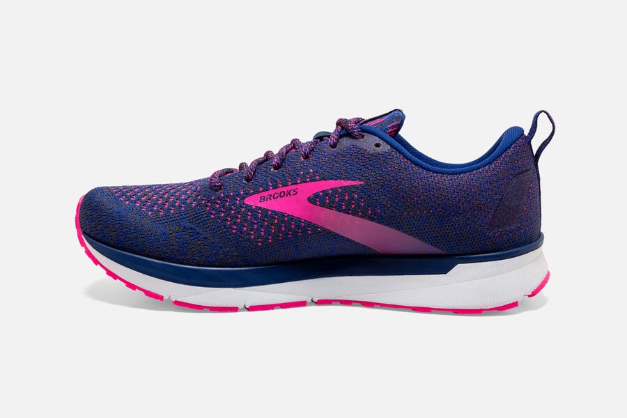 Revel 4 Road Brooks Running Shoes NZ Womens - Blue/Pink - POEIBA-658